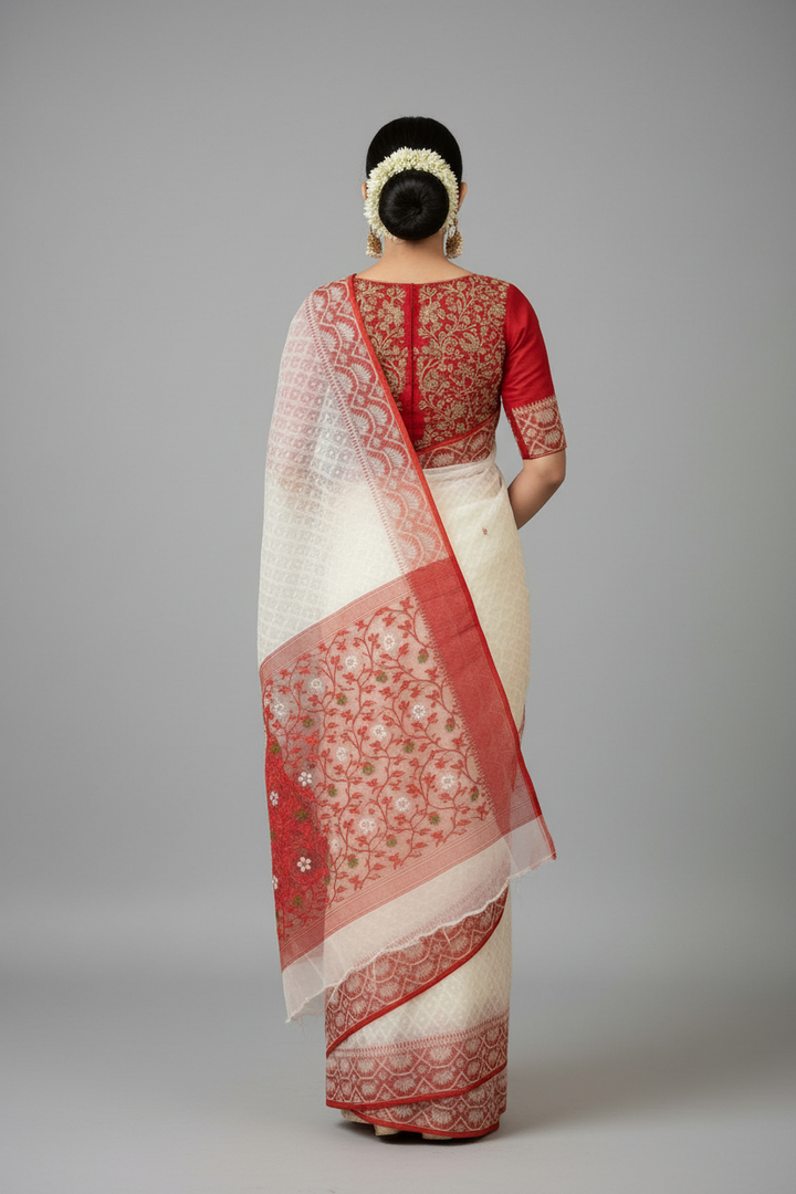 Anjali - Ashtami Special Jamdani Saree