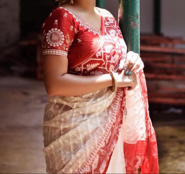 Anjali - Ashtami Special Jamdani Saree