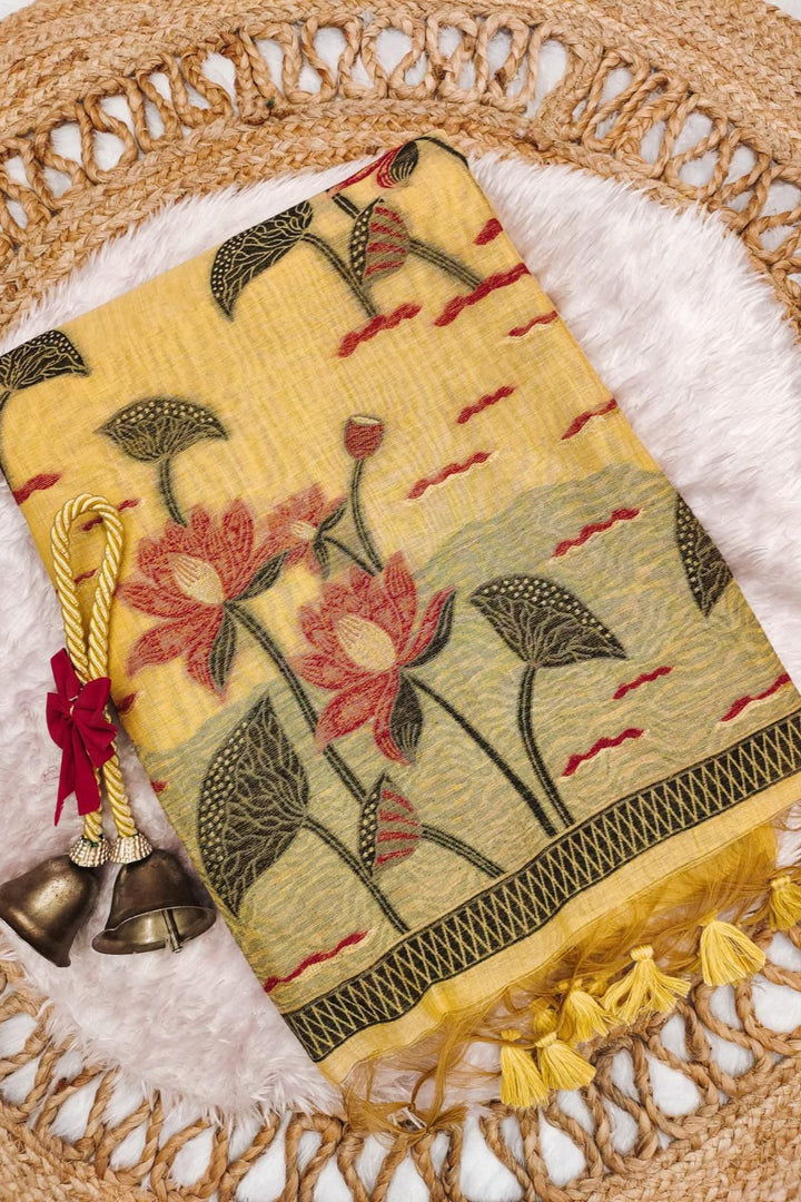 Heartstrings Muga Cotton Saree