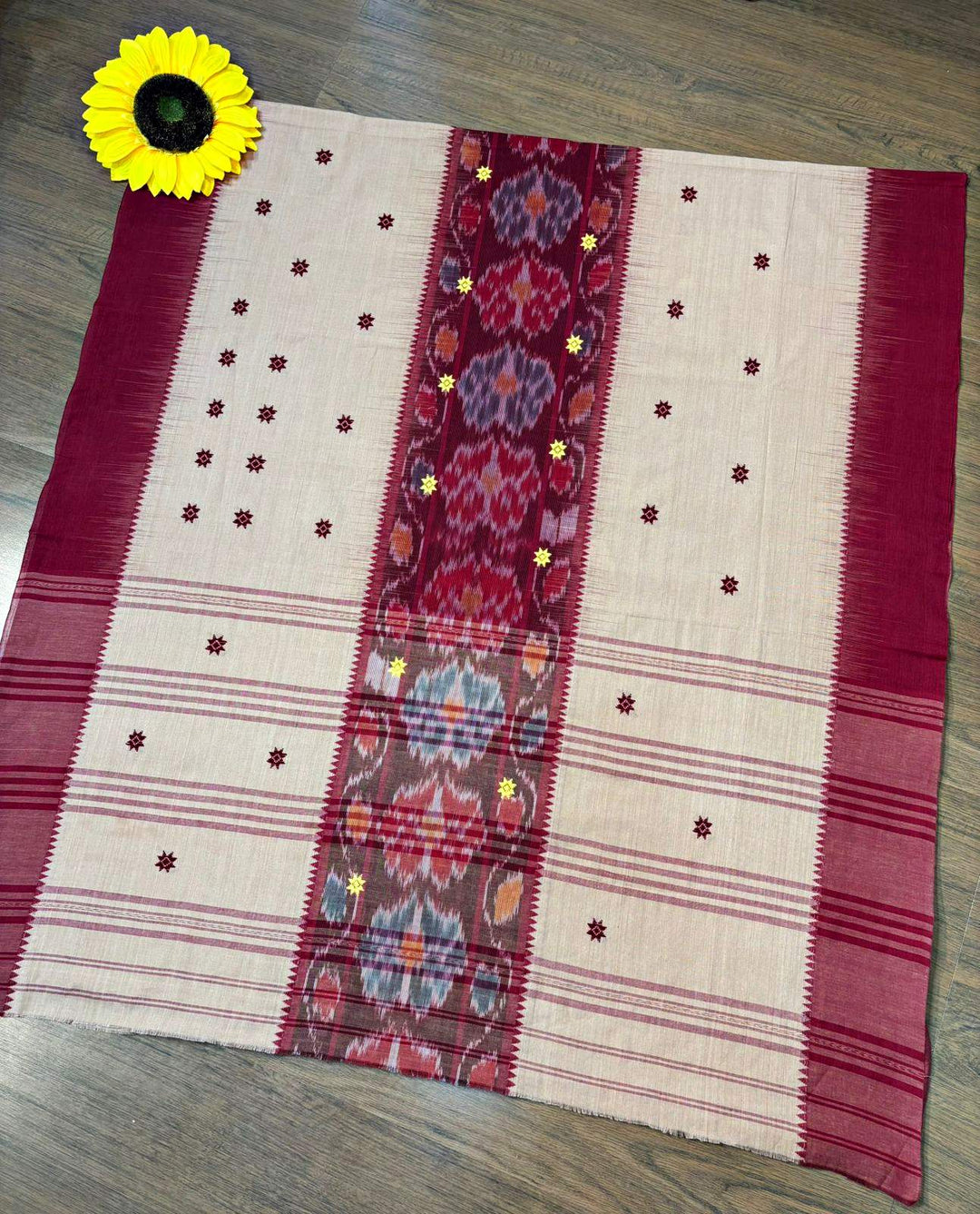 Ikatara - Dhonekhali Cotton Handloom Saree(Chaturthi )