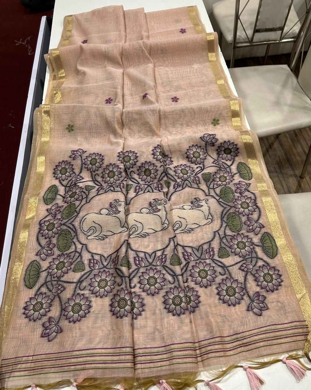 Kamdhenu Special Muga Cotton Saree