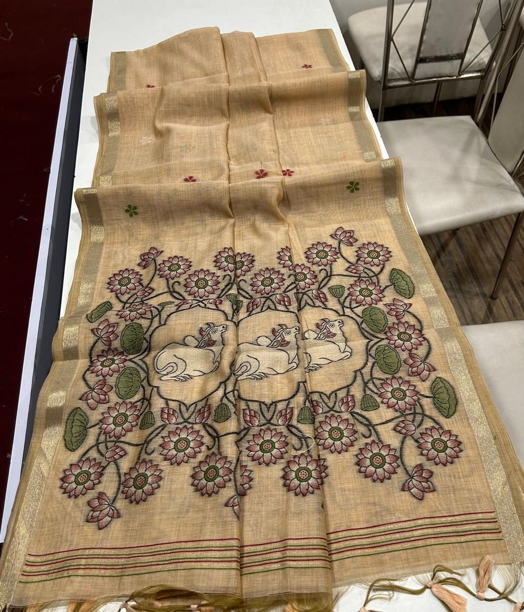 Kamdhenu Special Muga Cotton Saree