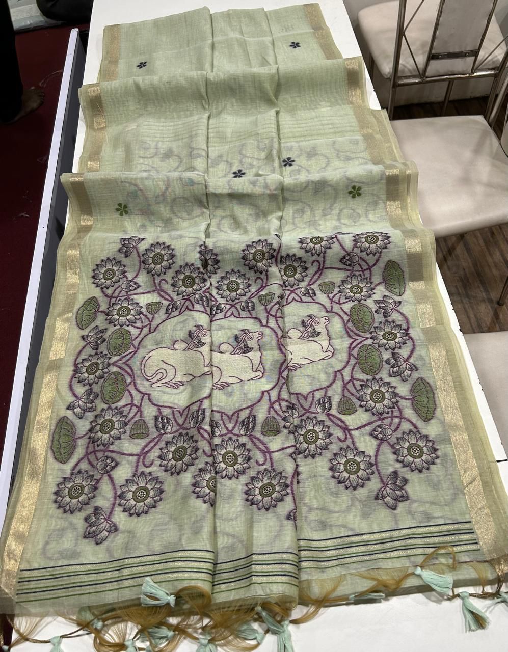 Kamdhenu Special Muga Cotton Saree