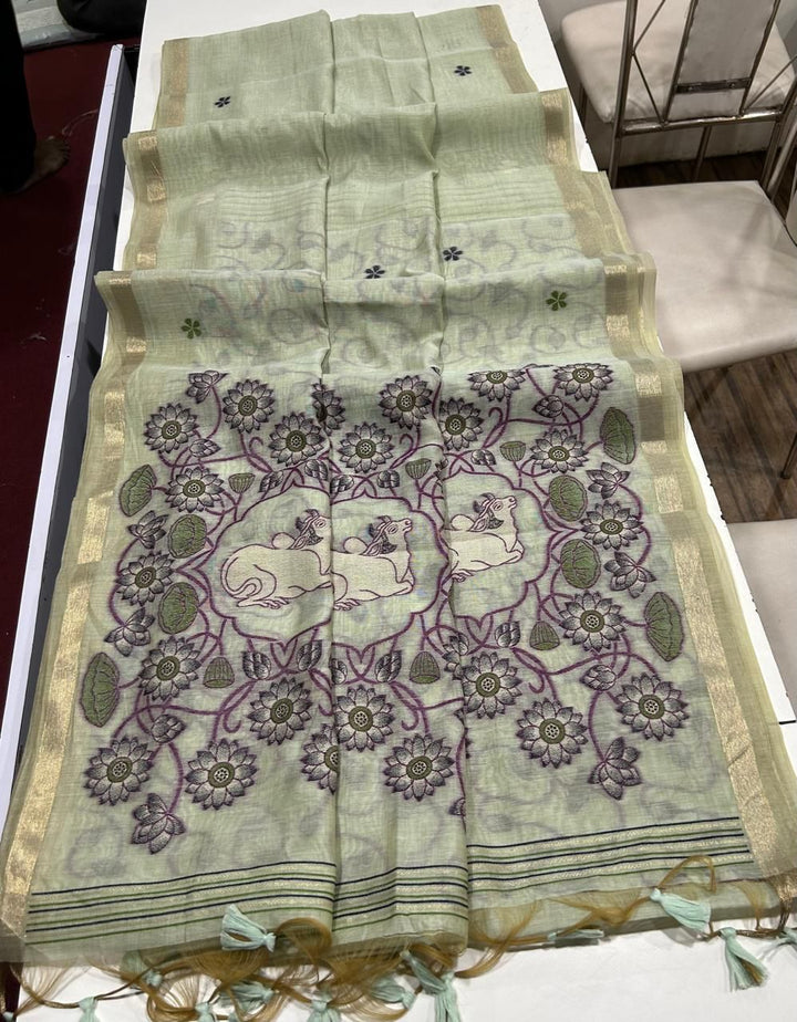 Kamdhenu Special Muga Cotton Saree