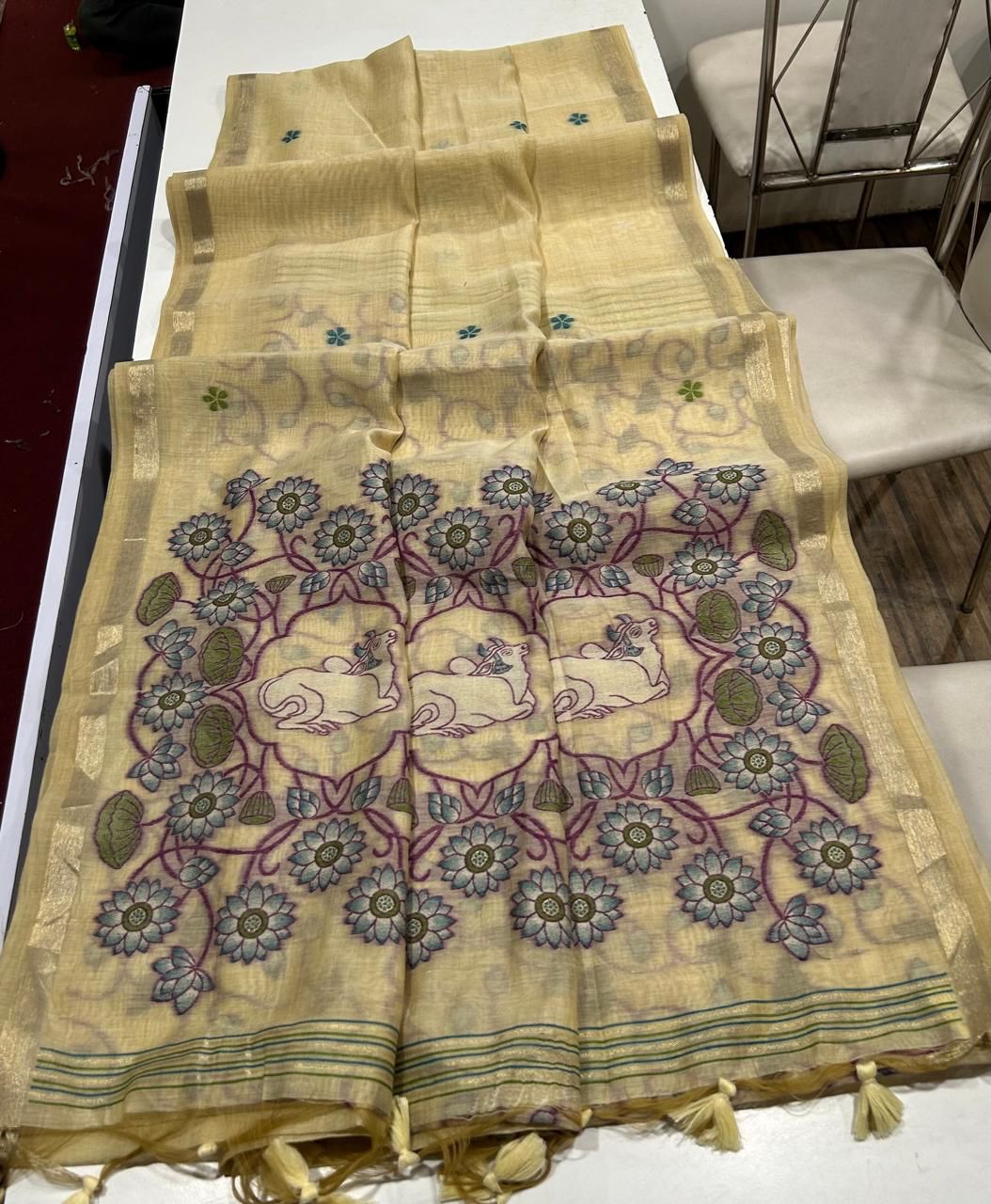 Kamdhenu Special Muga Cotton Saree