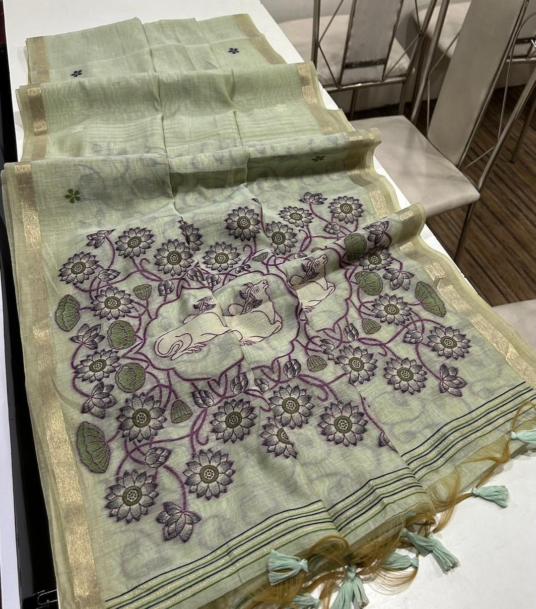 Kamdhenu Special Muga Cotton Saree