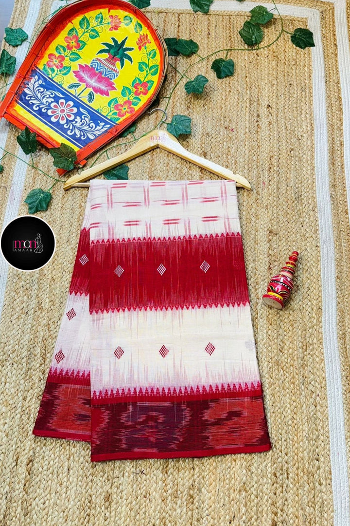 Ikatara - Dhonekhali Cotton Handloom Saree(Tritiya)