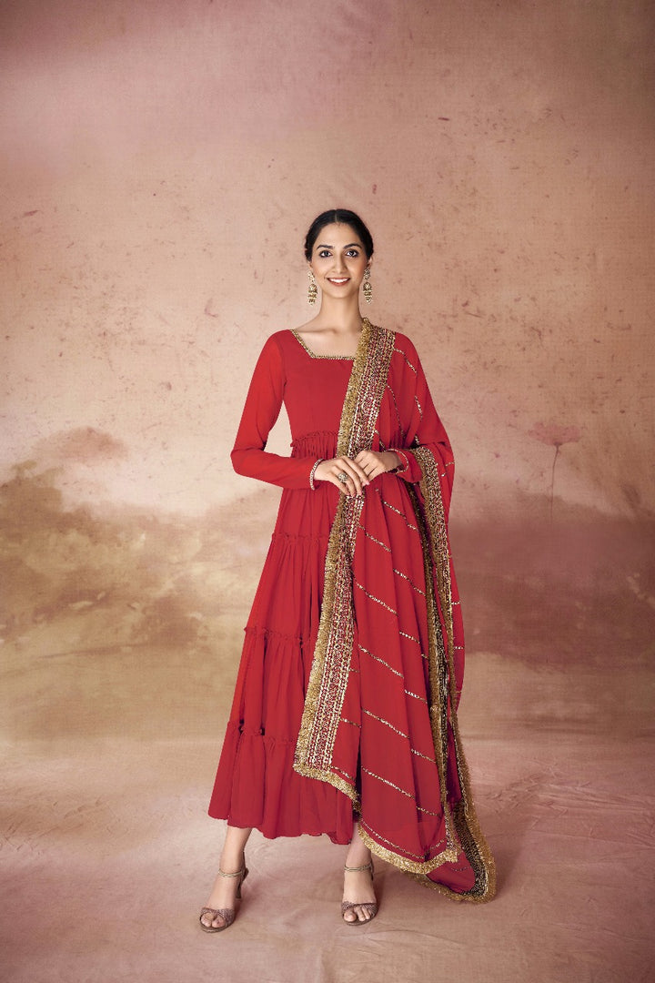 Red Queen Georgette Gown