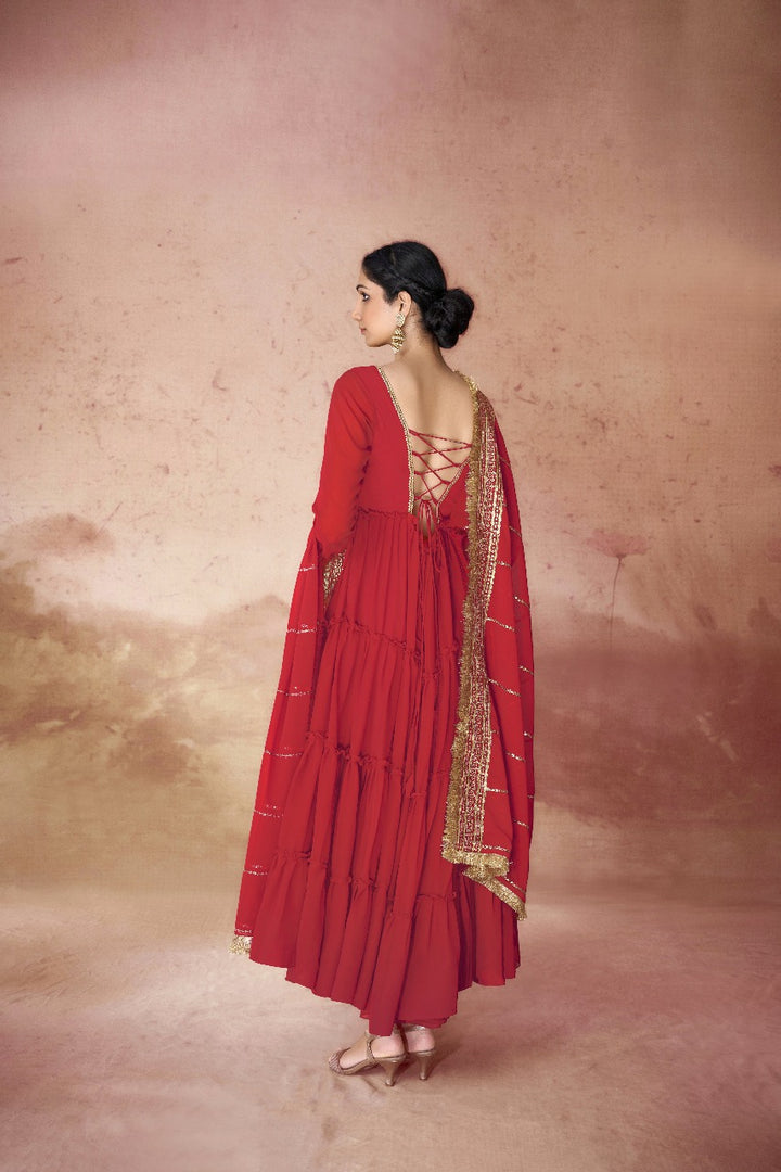 Red Queen Georgette Gown