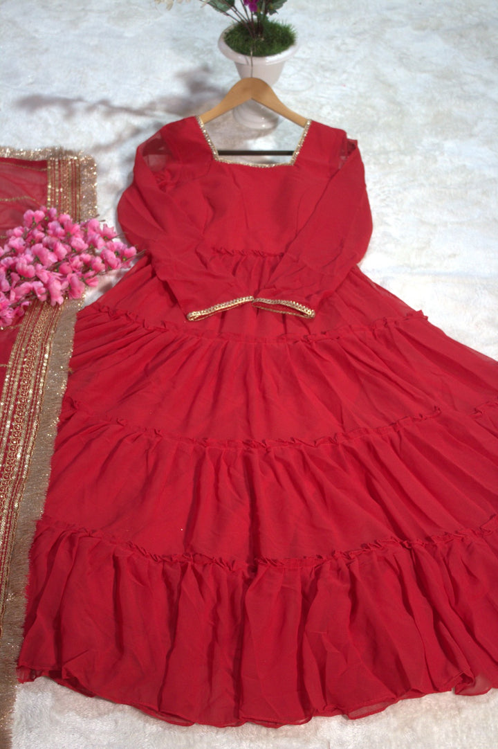 Red Queen Georgette Gown