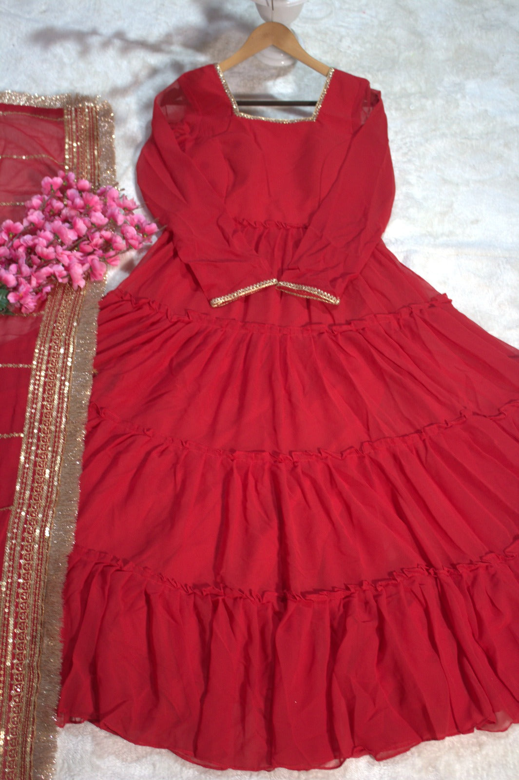 Red Queen Georgette Gown