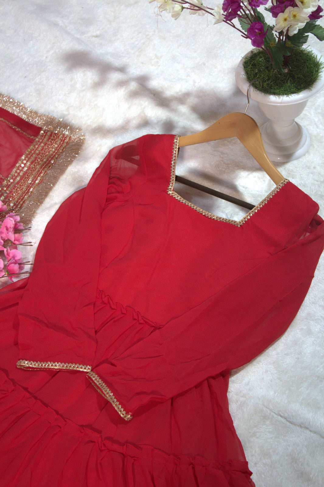 Red Queen Georgette Gown