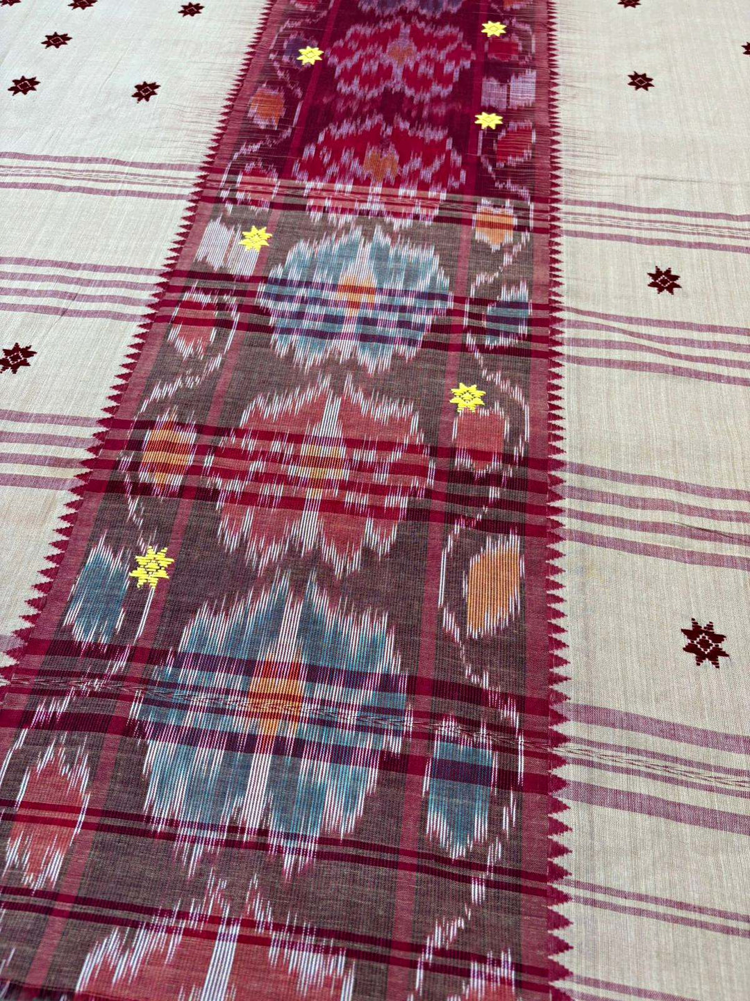 Ikatara - Dhonekhali Cotton Handloom Saree(Chaturthi )