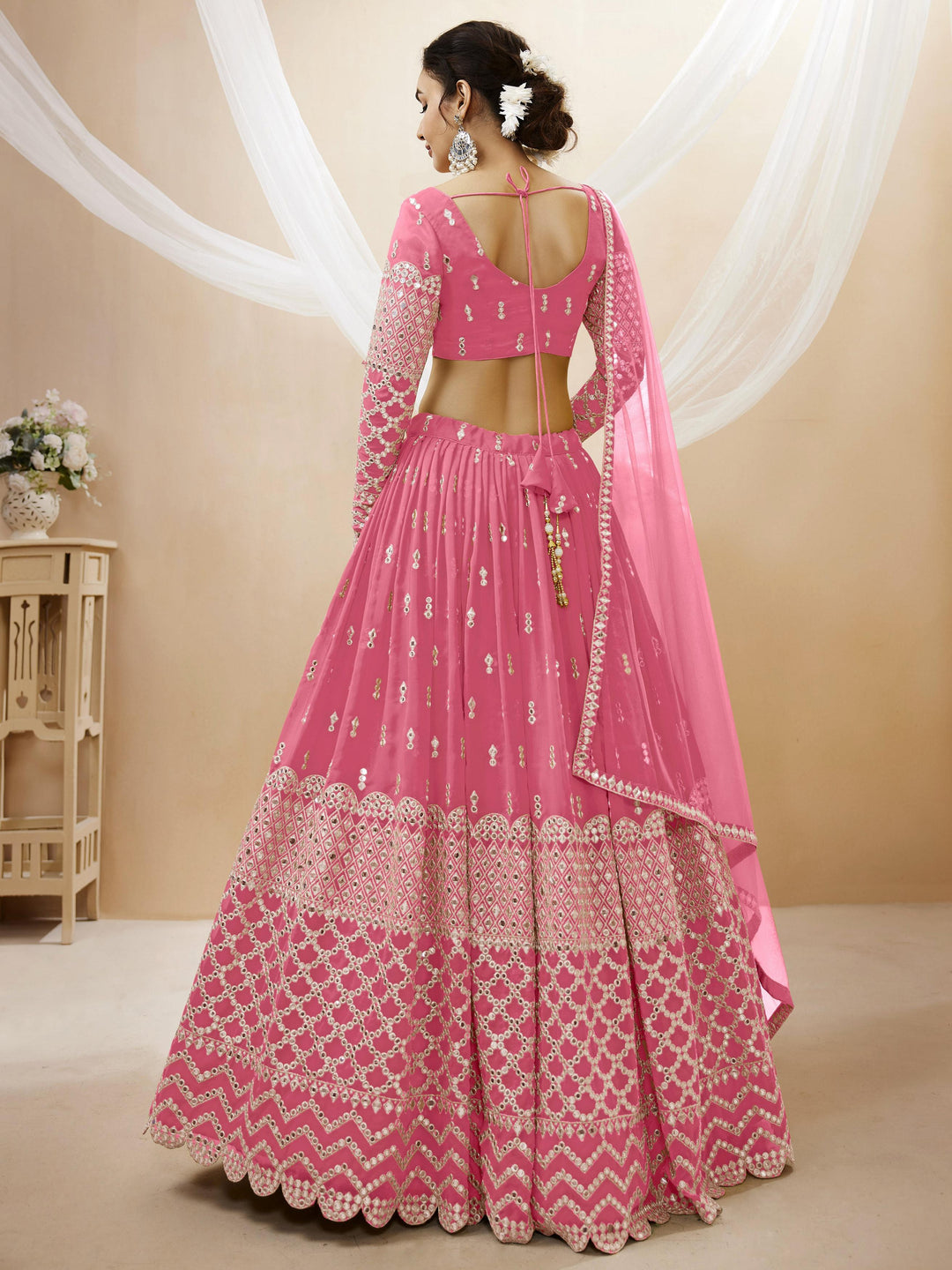 Peaceful Light Georgette Lehenga