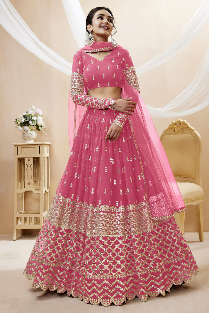 Peaceful Light Georgette Lehenga