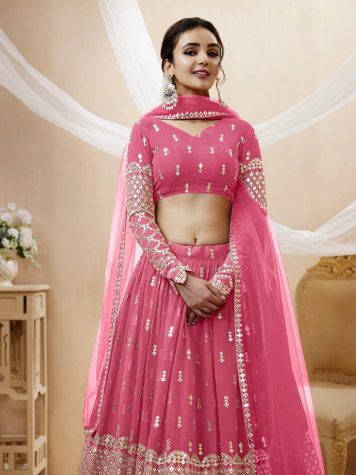 Peaceful Light Georgette Lehenga