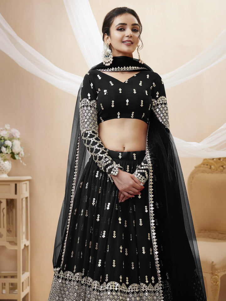 Peaceful Light Georgette Lehenga