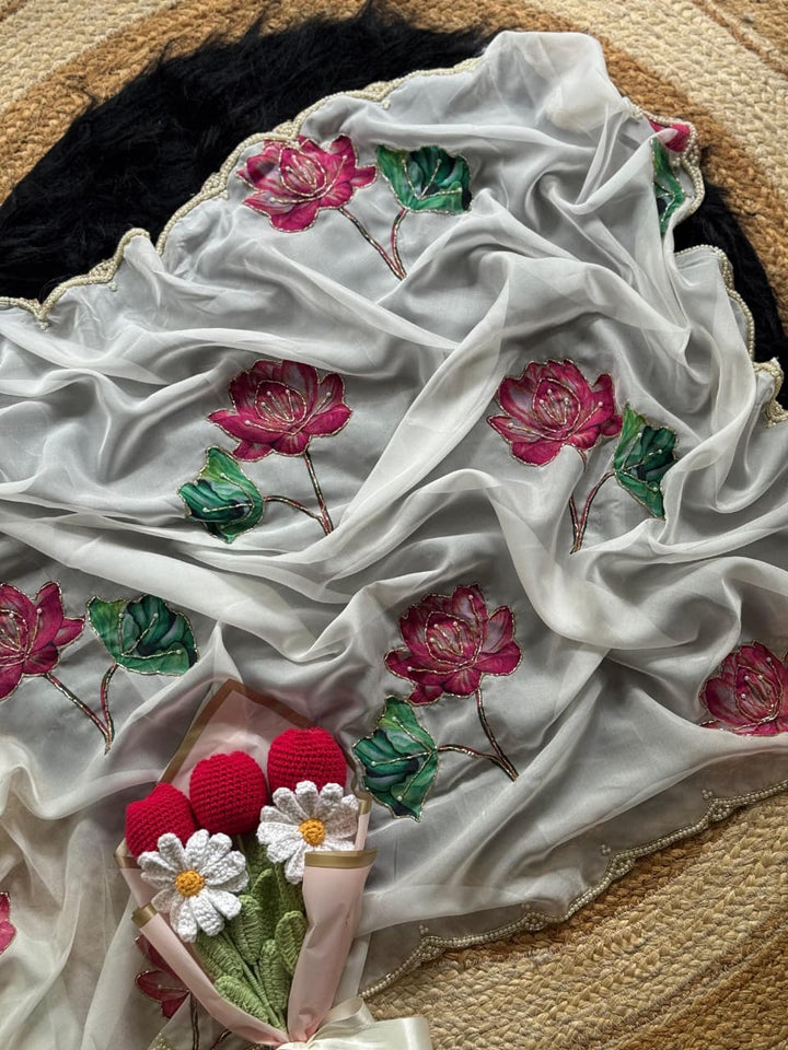 Khwaab-e-Kohinoor Organza Saree