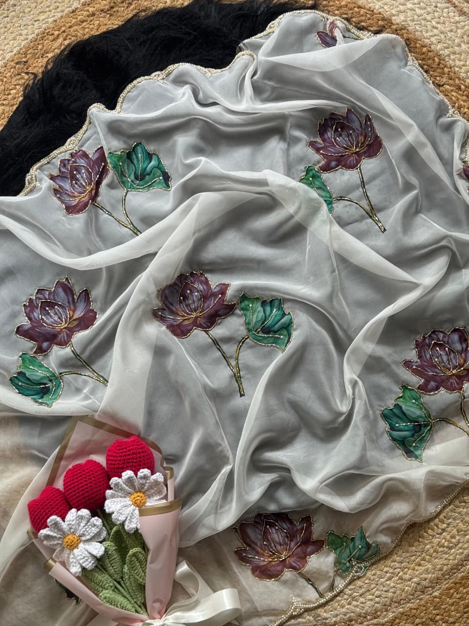 Khwaab-e-Kohinoor Organza Saree