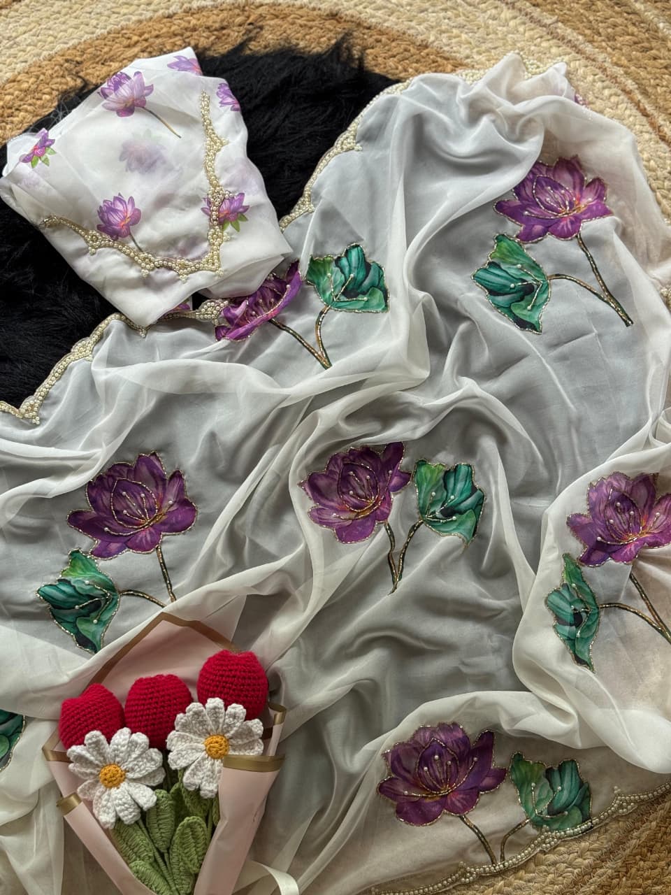 Khwaab-e-Kohinoor Organza Saree