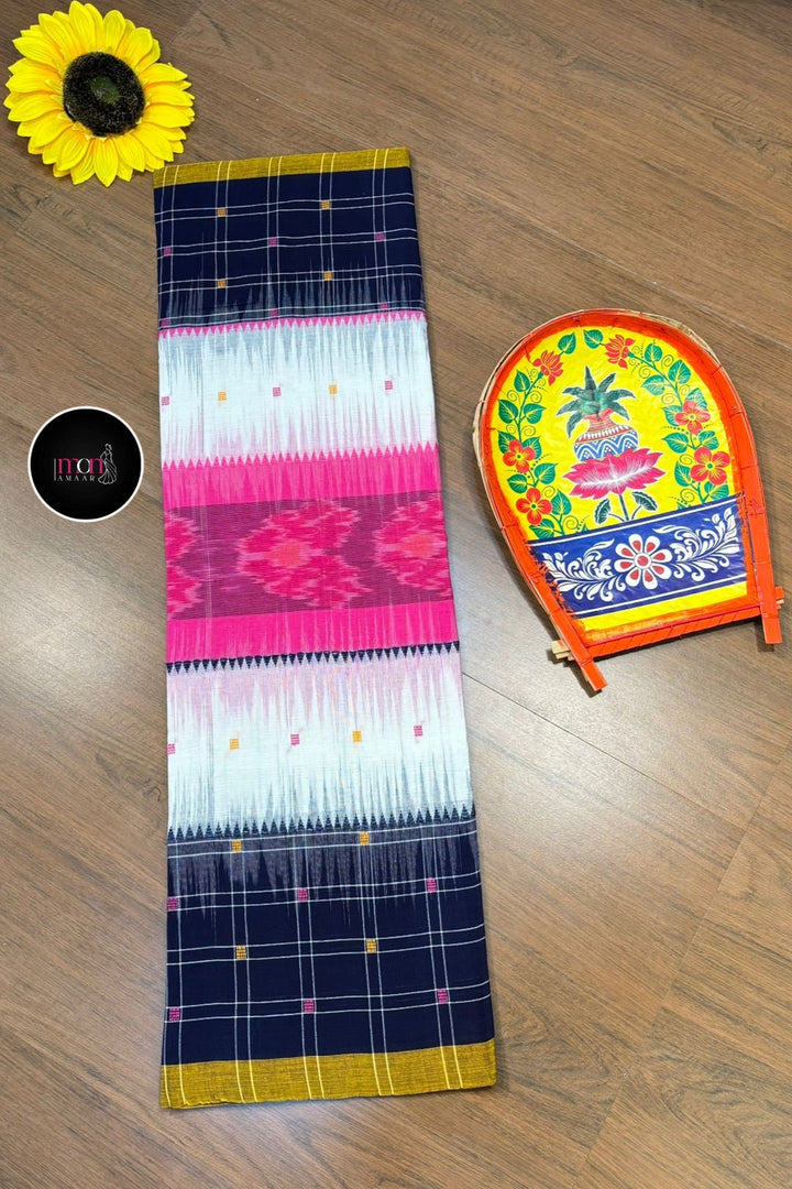 Ikatara - Dhonekhali Cotton Handloom Saree(Sashthi)