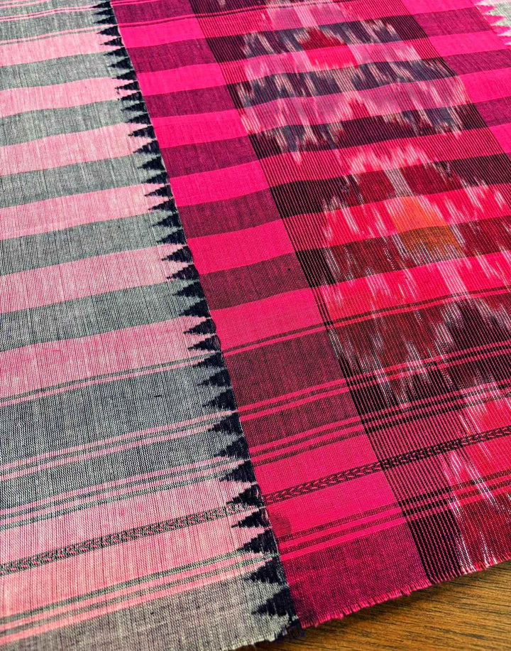 Ikatara - Dhonekhali Cotton Handloom Saree(Sashthi)
