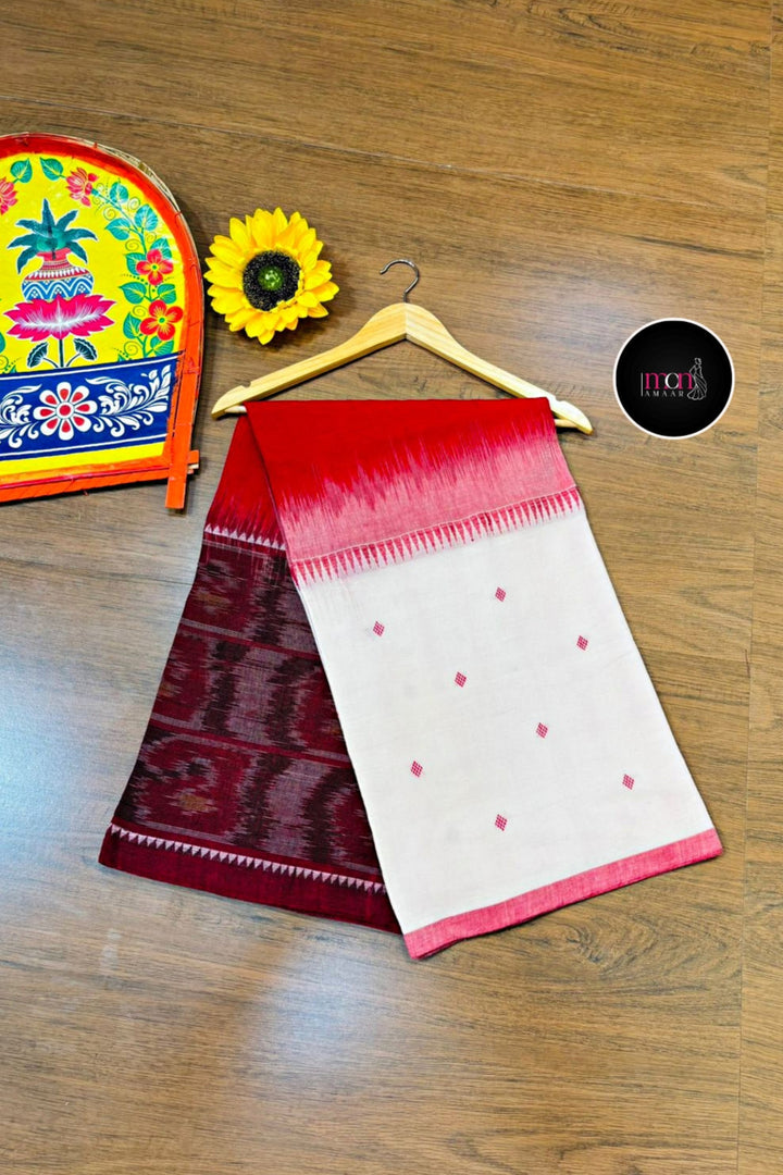 Ikatara - Dhonekhali Cotton Handloom Saree(Ashtami)