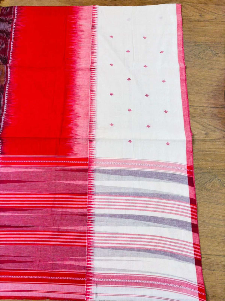 Ikatara - Dhonekhali Cotton Handloom Saree(Ashtami)