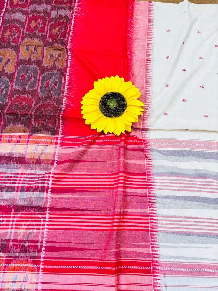 Ikatara - Dhonekhali Cotton Handloom Saree(Ashtami)