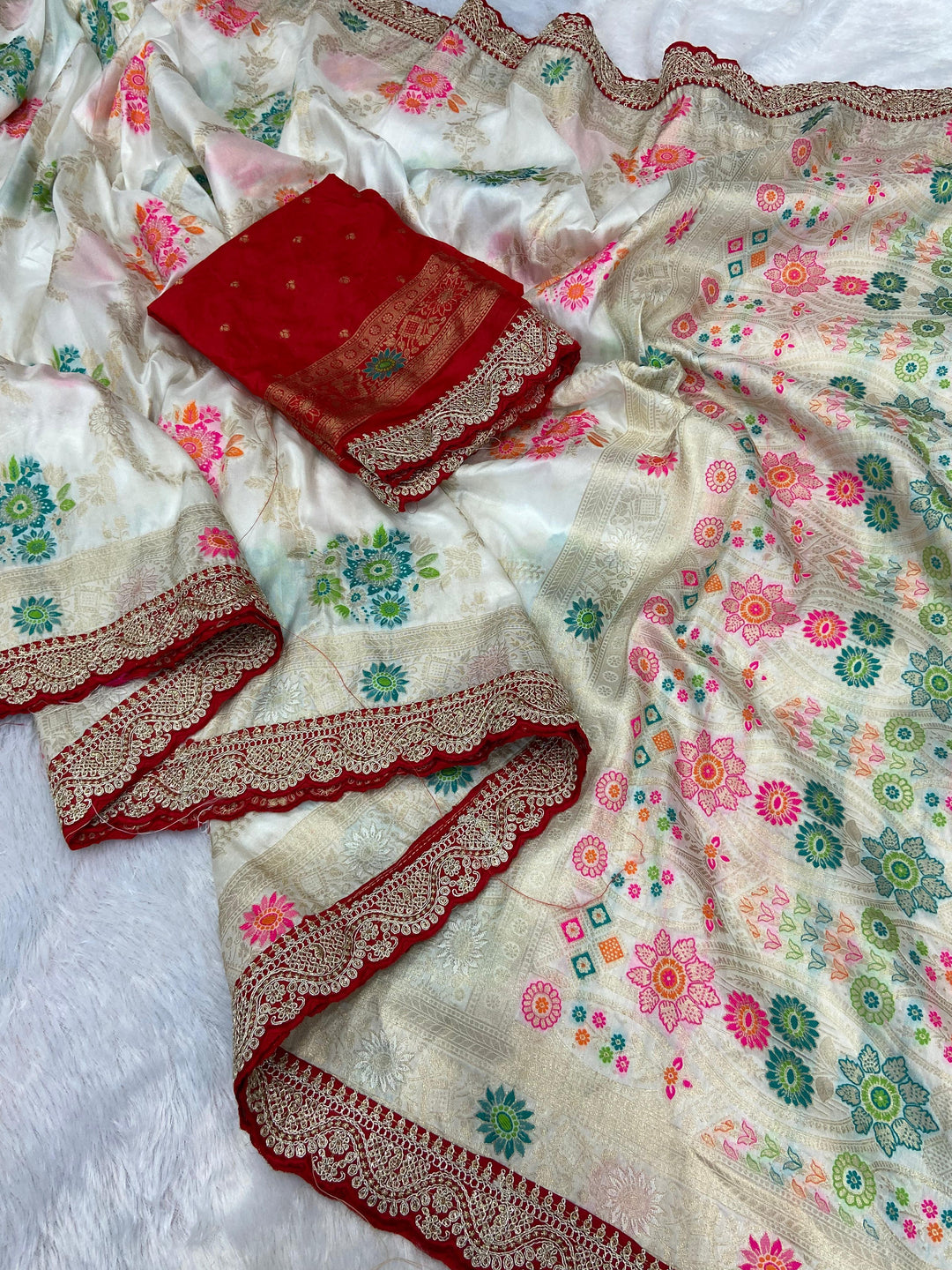 Lighted Eve Khaddi Georgette Banarasi Saree