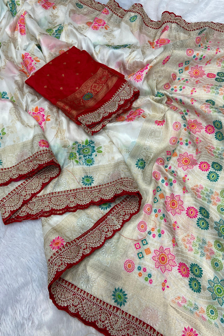 Lighted Eve Khaddi Georgette Banarasi Saree