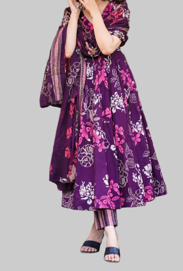 Blush Affair Cotton Kurti Set
