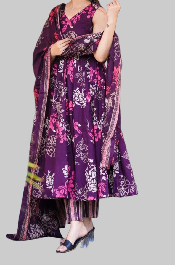 Blush Affair Cotton Kurti Set