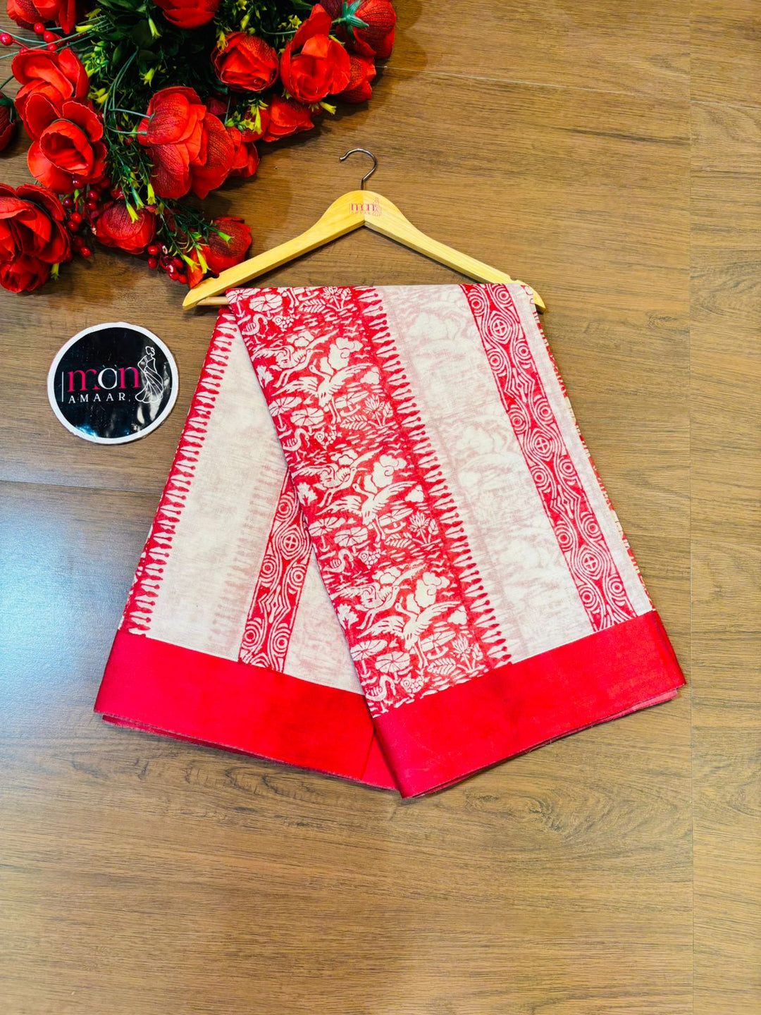 Village Chronicle Handloom Dhonekhali Cotton Saree