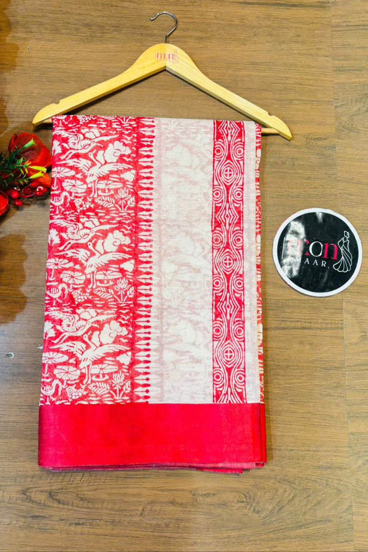 Village Chronicle Handloom Dhonekhali Cotton Saree
