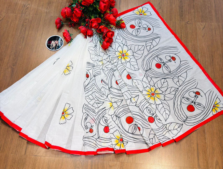 Chhobi- Handloom Dhonekhali Cotton Saree