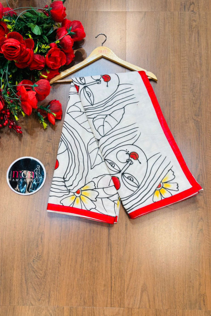 Chhobi- Handloom Dhonekhali Cotton Saree