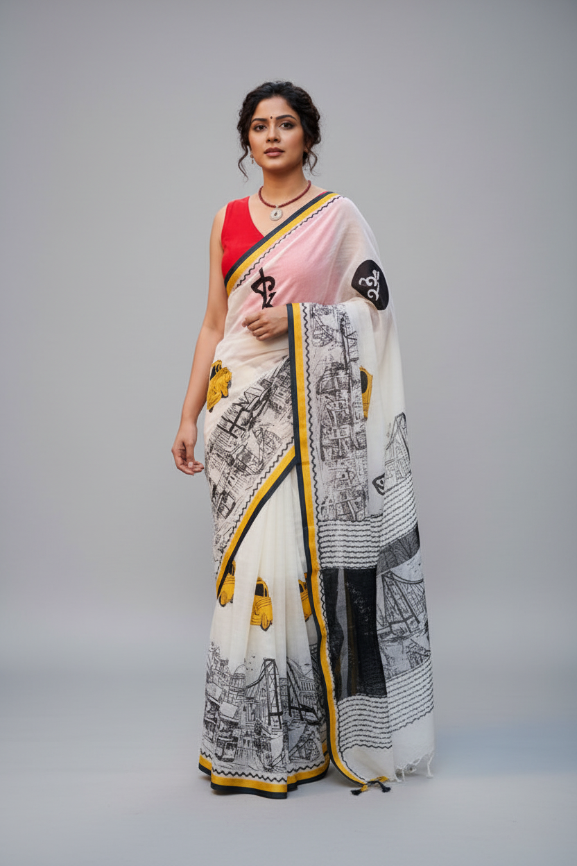 My  Love letter to Kolkata -Handloom Saree