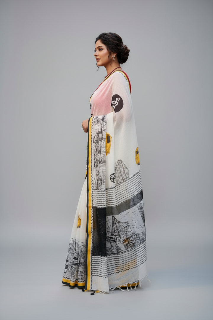 My  Love letter to Kolkata -Handloom Saree