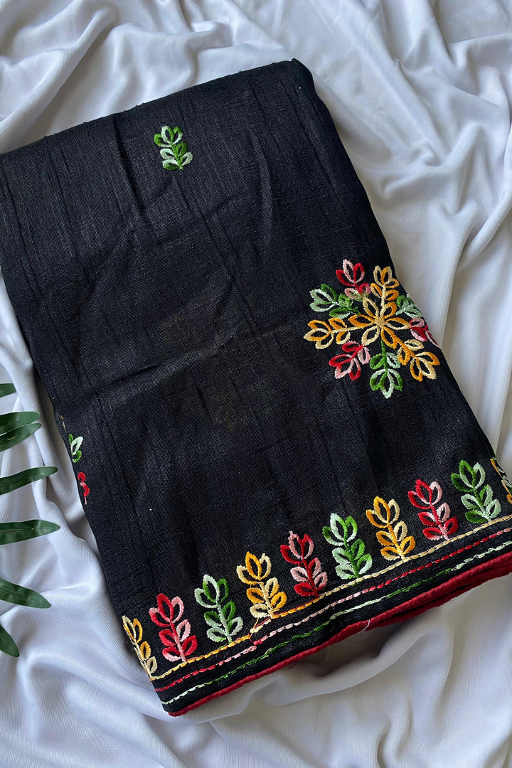 Flow Of Joy Jute Tussar Silk Saree