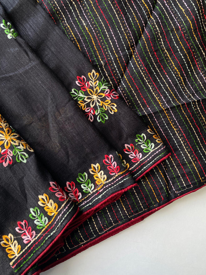 Flow Of Joy Jute Tussar Silk Saree
