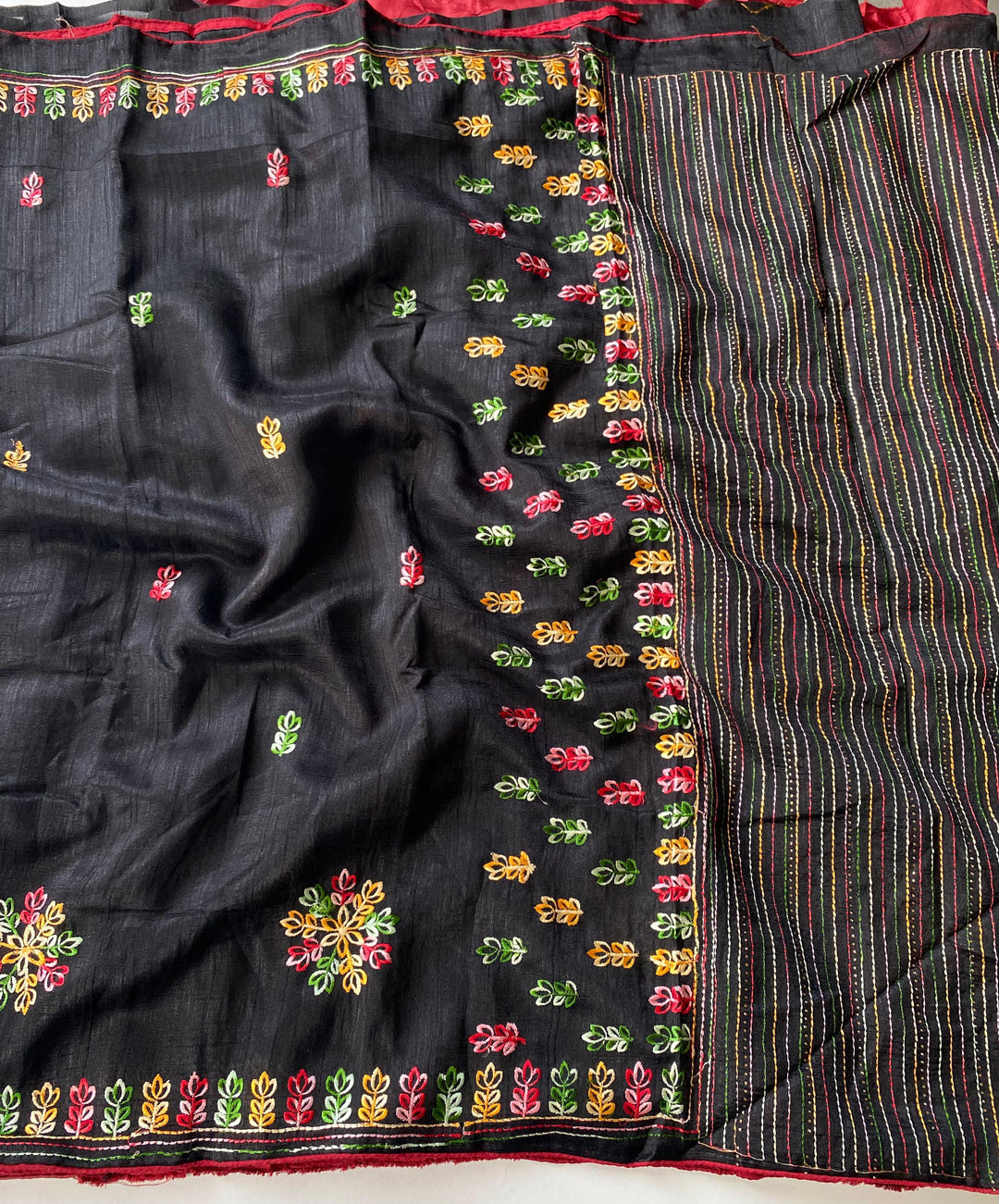 Flow Of Joy Jute Tussar Silk Saree