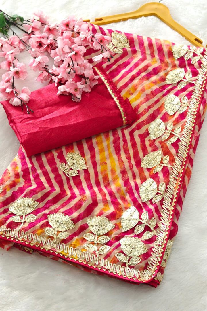 Lily of Dreams Georgette Silk Saree