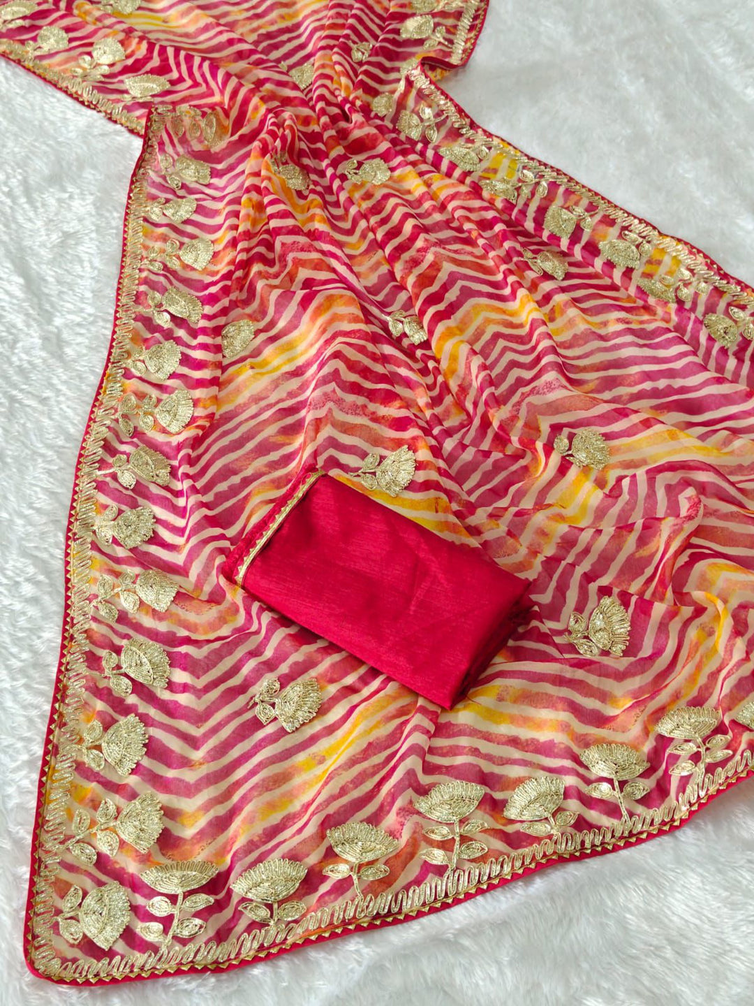 Lily of Dreams Georgette Silk Saree