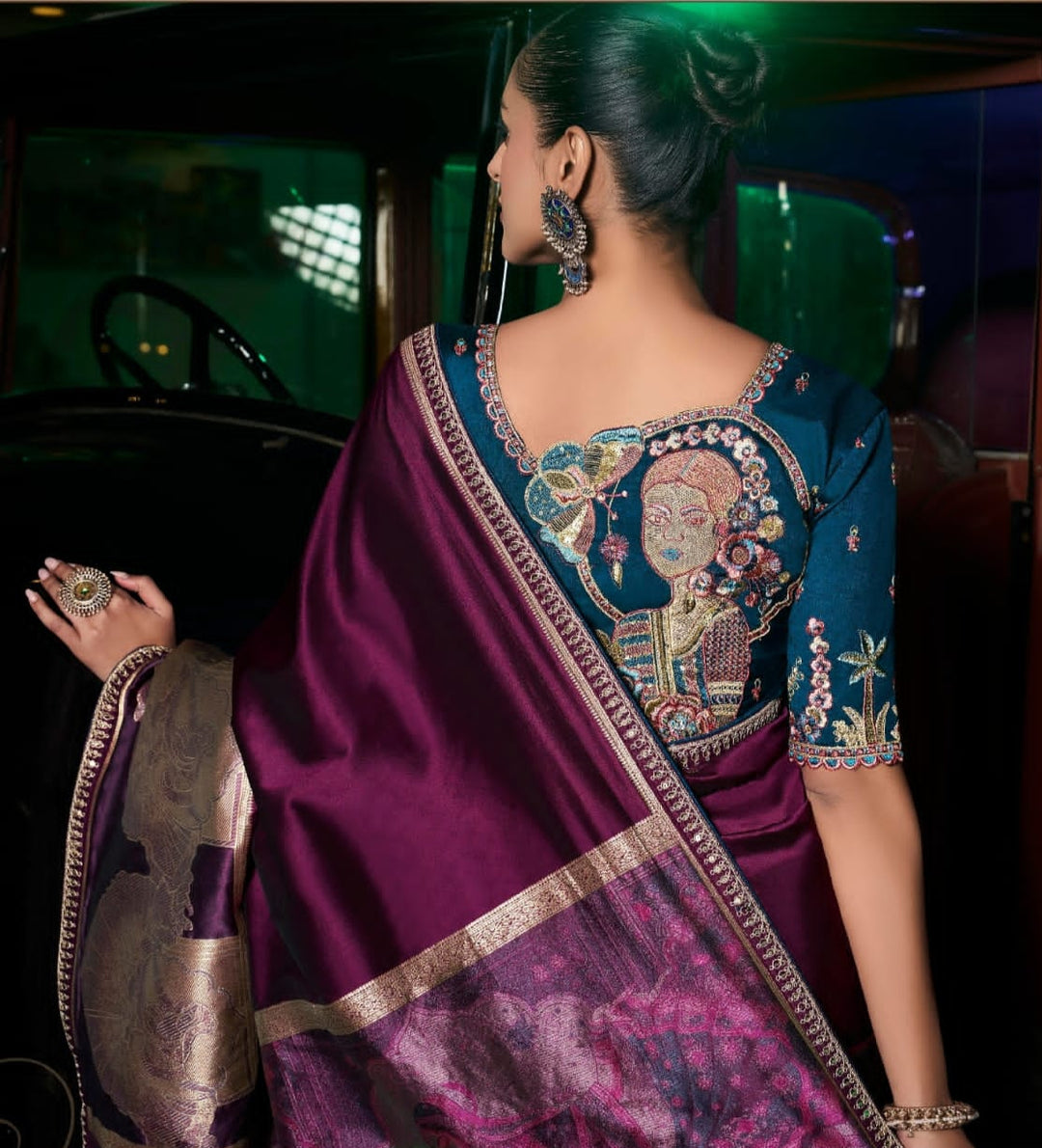 Royal Orchid Fancy Silk Saree