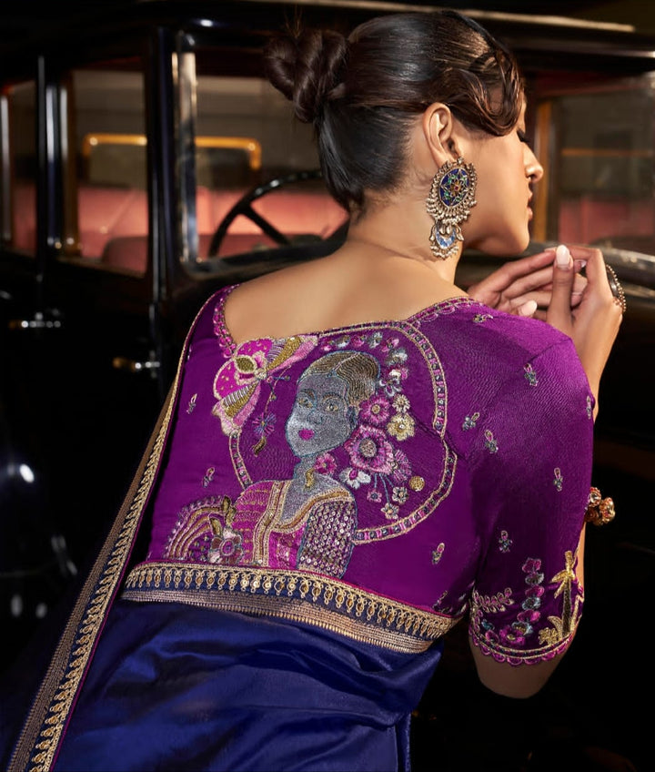 Royal Orchid Fancy Silk Saree