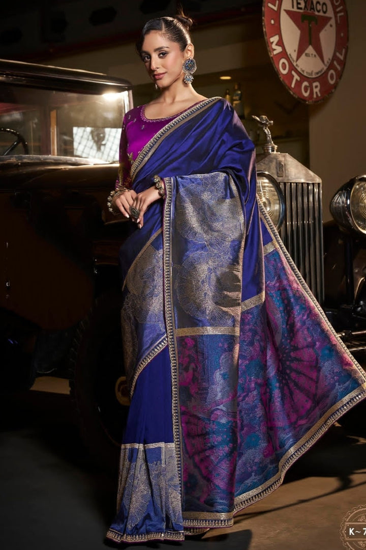 Royal Orchid Fancy Silk Saree