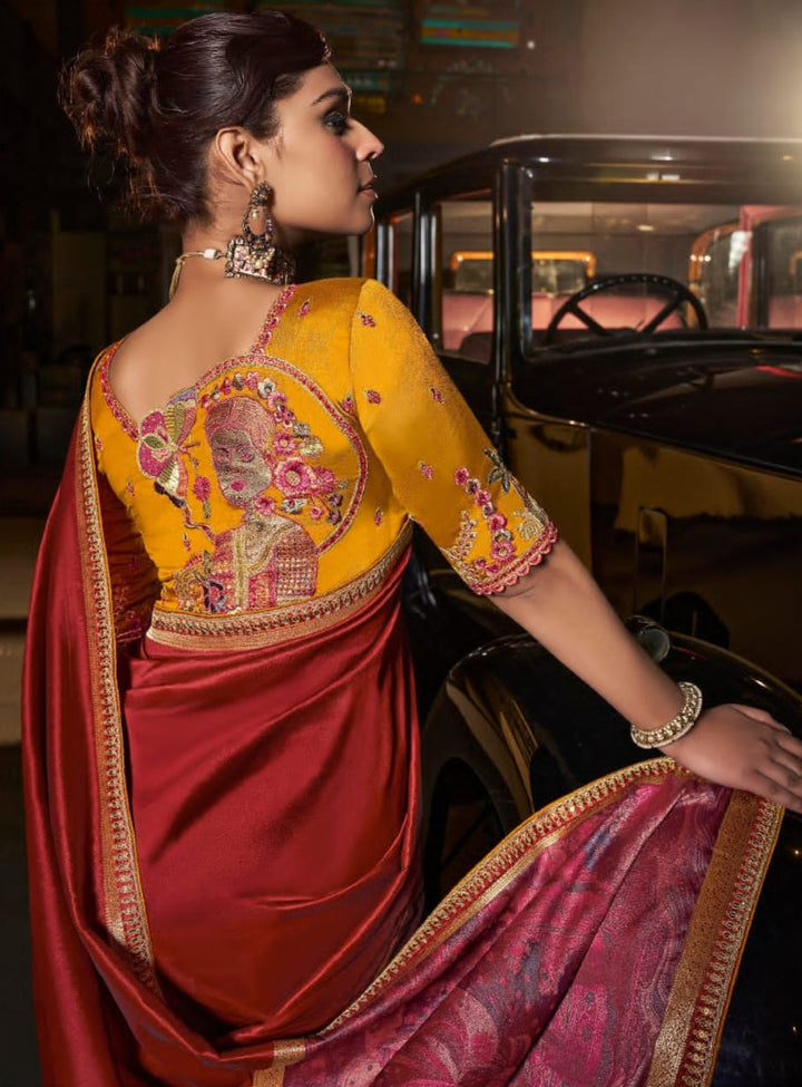 Royal Orchid Fancy Silk Saree