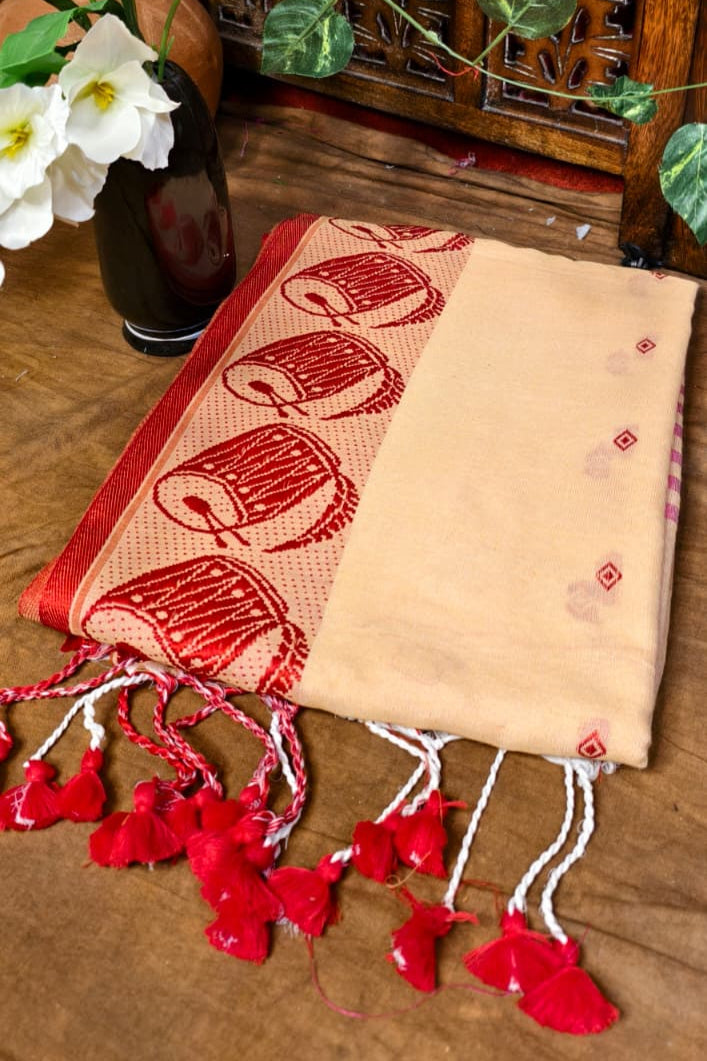 Dhak And Kulo Special khadi Cotton Saree