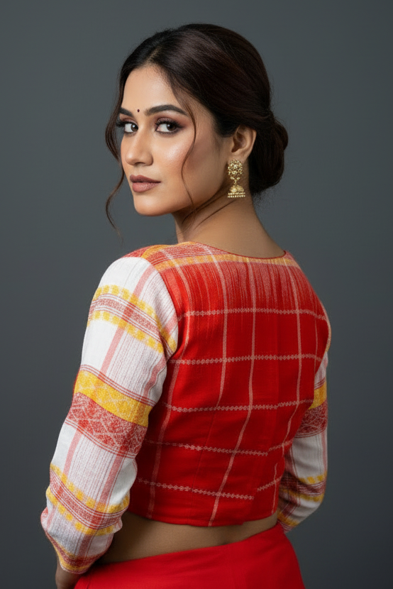 Aaradhya Ashtami Khadi Cotton Blouse